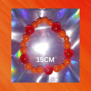 ✨FREE WITH PURCHASE✨Vibrant Orange Beaded Stretch Bracelet
